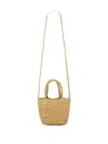 Manebi Braided Strap Bucket Bag With Top Handles In Neutral