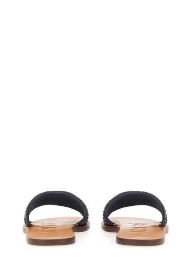 MANEBI MANEBI RAFFIA UPPER SLIDE SANDAL