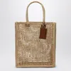 MANEBI MANEBÍ RECTANGULAR NATURAL BLUE RAFFIA TOTE