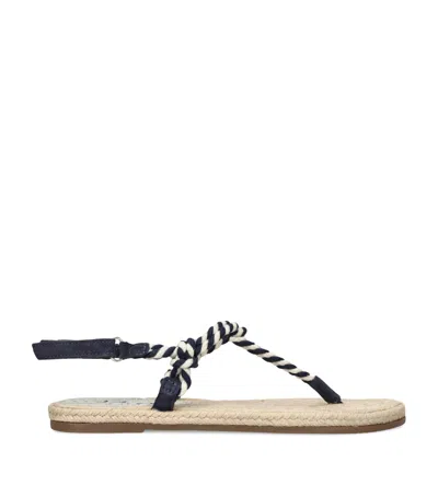 Manebi Rope Flat Sandals In Black