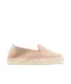 Manebi Suede Espadrilles With Braided Raffia Sole In Nude