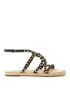 Manebi Manebí Woman Espadrilles Beige Size 7 Soft Leather, Textile Fibers In Yellow