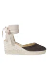 MANEBI MANEBÍ HAMPTONS SUEDE WEDGE WITH LACE-UP