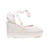 Manebi Manebí Yucatán Crochet Cotton Wedge Espadrilles In White