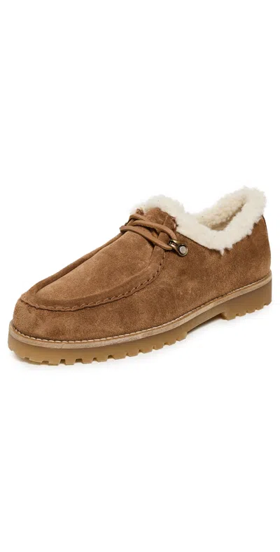 Manebi Sherpa Chukka Boots Almond In Brown