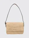 Manebi Shoulder Bag Woven Texture Adjustable Strap In Nude