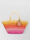 Manebi Mini Natural Raffia Shoulder Bag In Multi