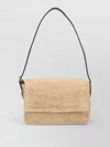Manebi Shoulder Bag Woven Texture Adjustable Strap In Neutral