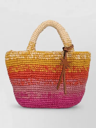 Manebi Shoulder Bag Woven Texture Top Handles Strap In Multi