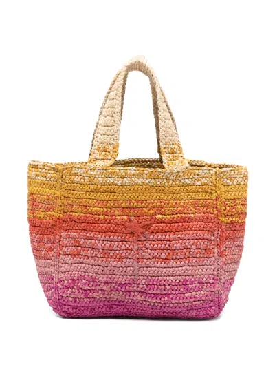 Manebi Small Zuma Crochet-knit Ombré Tote Bag In Multi