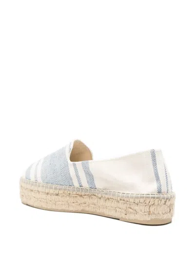 Manebi Striped Espadrilles In Neutral