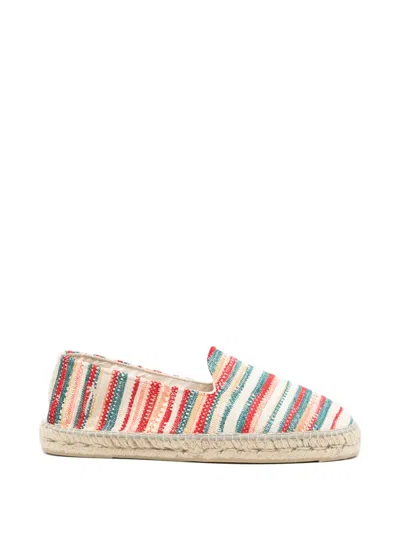 Manebi Striped Natural Espadrilles In Multi