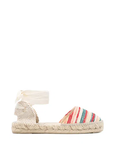 Manebi Striped Tie Espadrilles In Multi