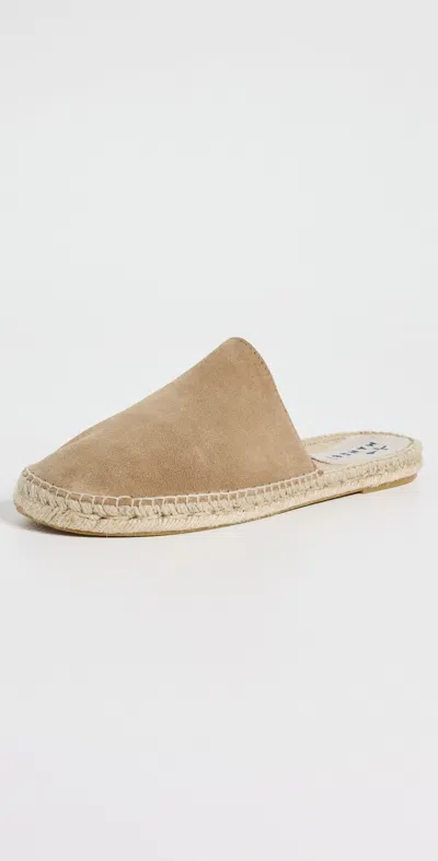 Manebi Suede Chunky Mules Vintage Taupe In Brown