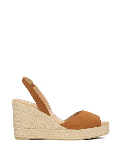 Manebi Suede Espadrille Wedge Espadrilles In Brown