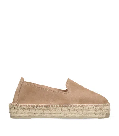 Manebi Hamptons Suede Espadrilles In Neutrals