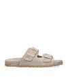 Manebi Hamptons Suede Sandals In Brown