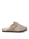 Manebi Suede Round-toe Mules In Brown