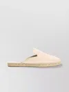Manebi Suede Round Toe Flat Espadrille Sandals In Neutrals