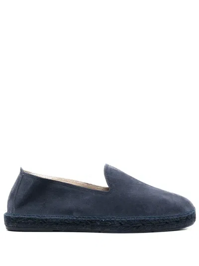 Manebi Hamptons Espadrilles In Blue Suede
