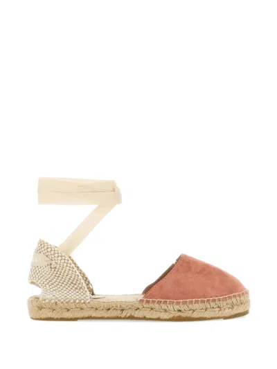 Manebi Suede Tie-fastening Sandals In Brown