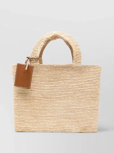Manebi Sunset Medium Bag Detachable Tag In Neutrals