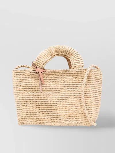 Manebi Sunset Mini Bag Charm Detachable In Orange