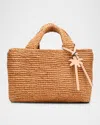 Manebi Sunset Mini Raffia Top-handle Bag
