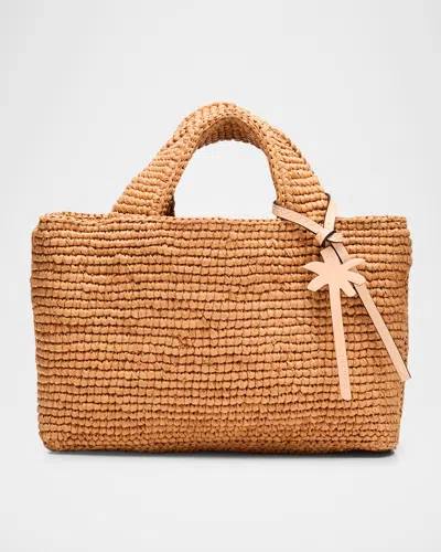 Manebi Sunset Mini Raffia Top-handle Bag