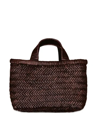 Manebi Sunset Woven Mini Tote Bag In Pink