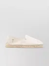 Manebi Yucatan Embroidered Jute Round Toe Espadrilles In White