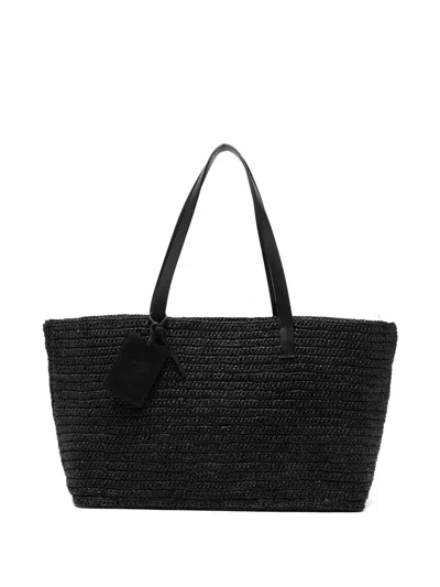 Manebi Tag Shoulder Bag In Black