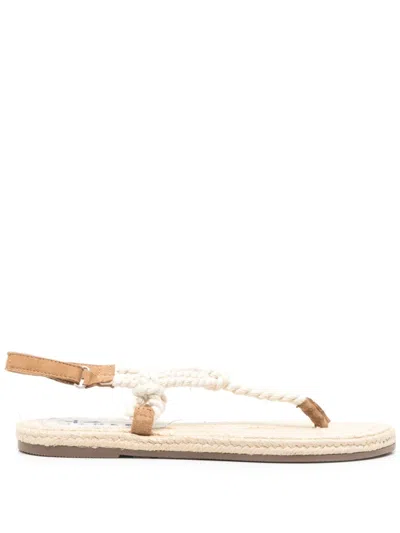 Manebi Tan Open Toe Sandals
