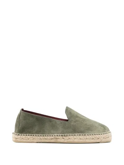 Manebi Tangana Flat Espadrilles In Green