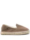 Manebi Taupe Canvas Espadrilles