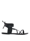 Manebi Ar Studio X Mnb Leather Sandals In Black