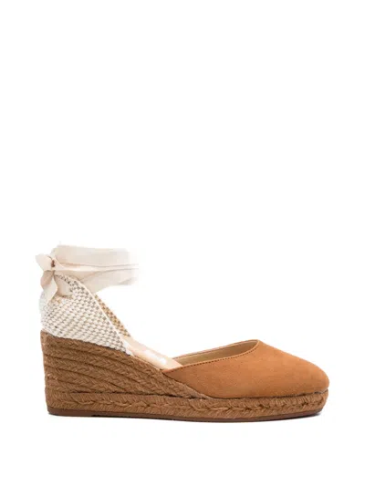 Manebi Espadrilles With Lace Detail In Brown