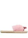Manebi Twist-front Suede Espadrilles In Pink