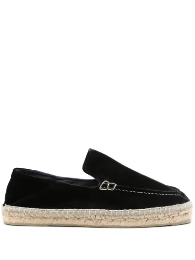 Manebi Velvet Espadrilles In Black