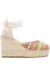 Manebi 100mm Woven Raffia Espadrilles