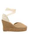 Manebi Manebí Wedge Espadrilles In Beige