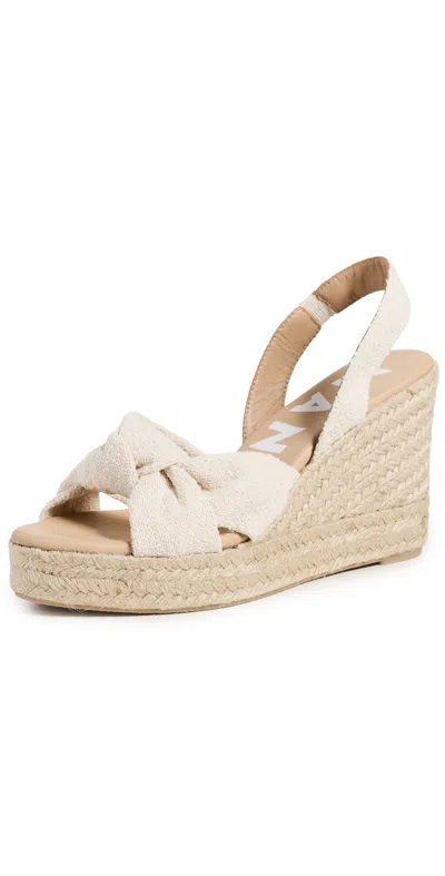 Manebi Wedge Knot Espadrilles Natural In Brown
