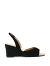 Manebi Wedge Slingback Sandals In Multi