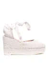 Manebi Manebí Yucatán Crochet Cotton Wedge Espadrilles In White