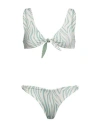 Manebi Manebí Woman Bikini Sage Green Size 8 Polyamide, Elastane In Sage Green
