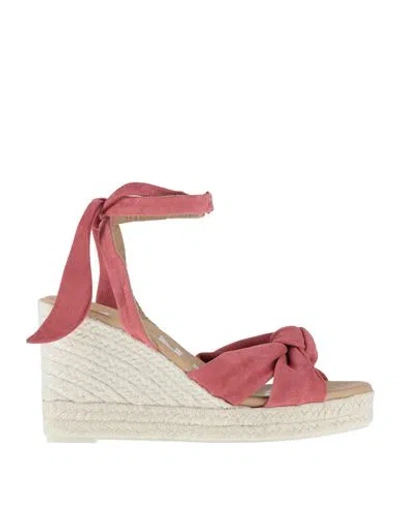 Manebi Manebí Woman Espadrilles Antique Rose Size 8 Leather In Pink