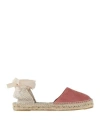 Manebi Manebí Woman Espadrilles Antique Rose Size 9 Leather In Pink