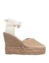 Manebi Wedge Espadrilles For Women In Nude