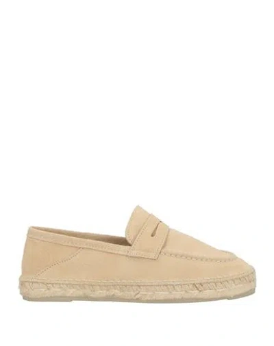 Manebi Manebí Woman Espadrilles Beige Size 7 Leather In Neutral