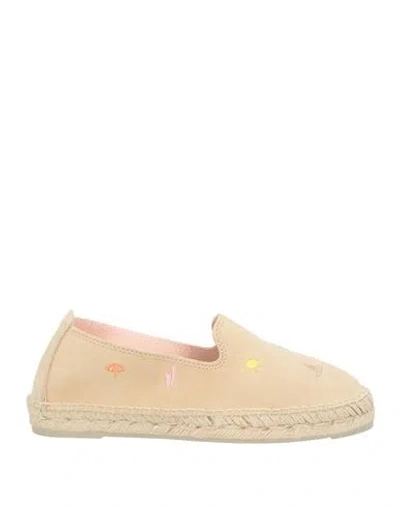 Manebi Embroidered-motif Suede Espadrilles In Beige